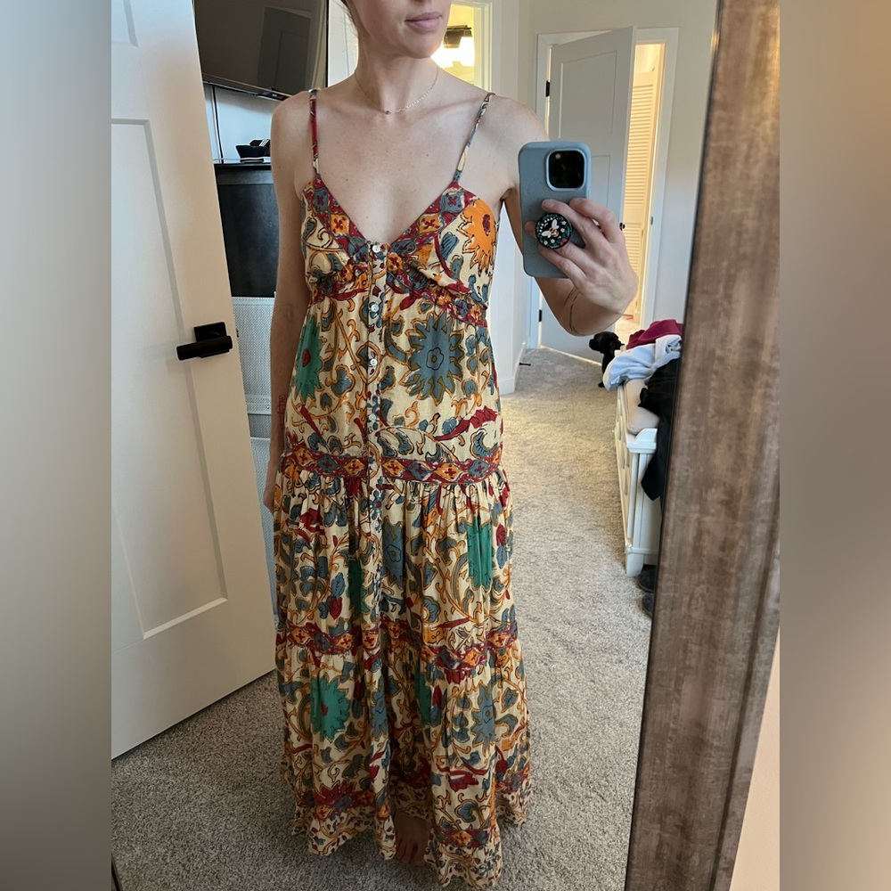 Anthropologie Multicolor Floral Maxi Dress - Picture 2 of 8